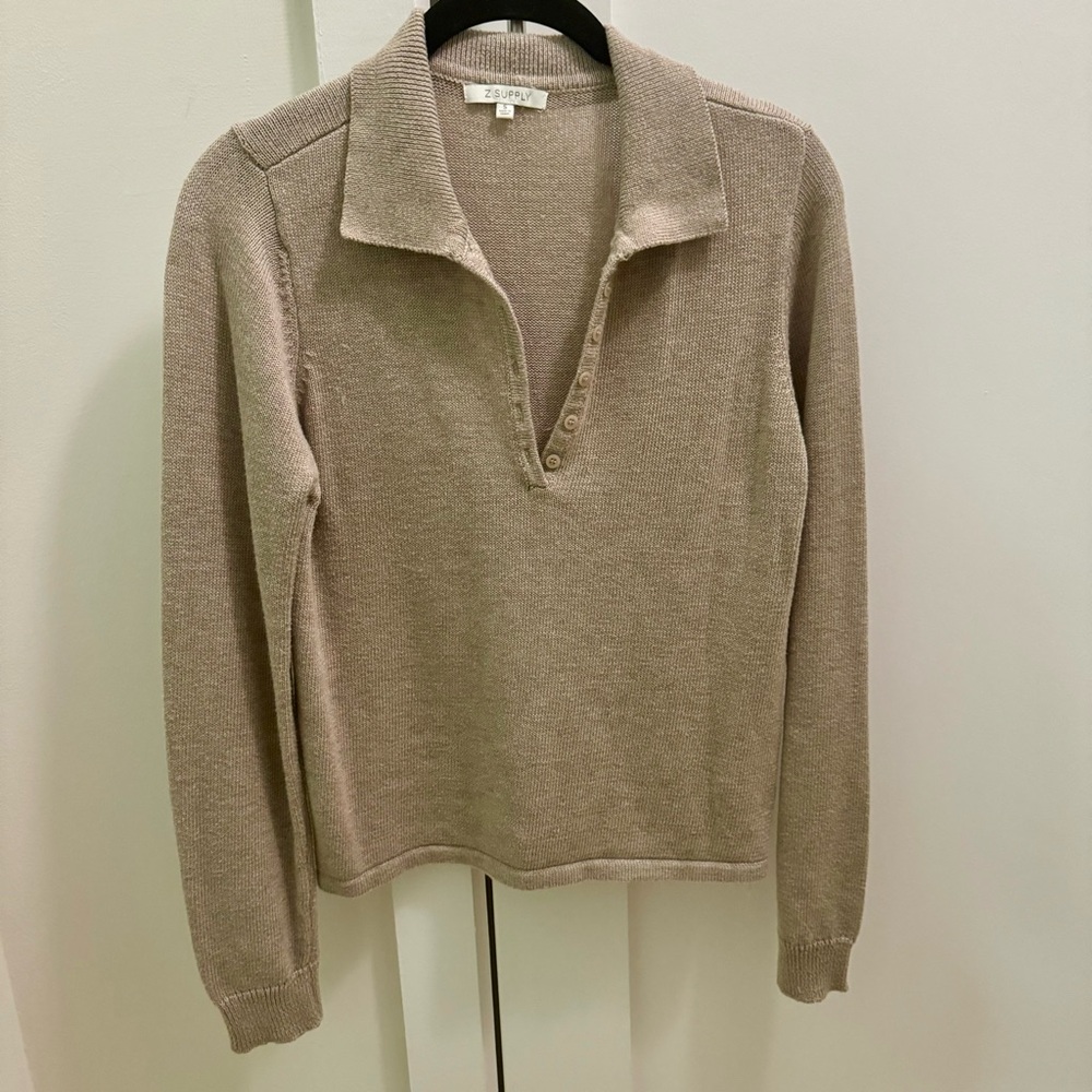 Lightweight Button Up Collared Sweater - image 2